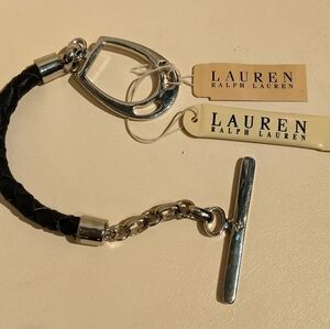 Ralph Lauren Equestrian Horse Bit Braided Leather Bracelet - New with Tags